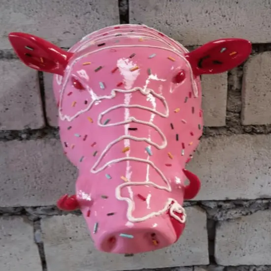 Sprinkles Wild Boar Head Statue {3}