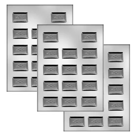 Rectangle Chocolate Mint with Scroll Mold {2}