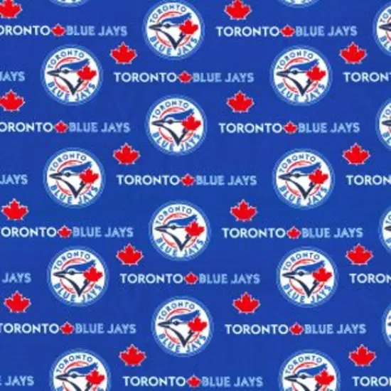 Licensed MLB Toronto Blue Jays Blue Cotton 6676-B Fabric by the Yard {1}