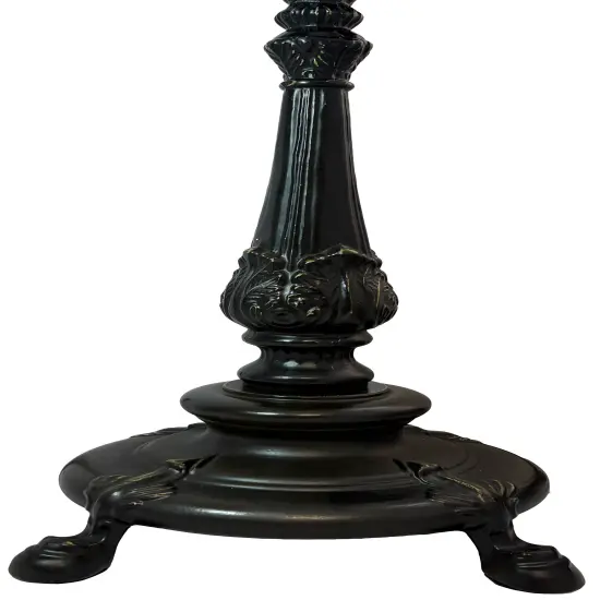 Petastal Metal Lamp Base, Antique Bronze Finish With Gold Highlights, Nicely Weighted, 24" Tall {3}