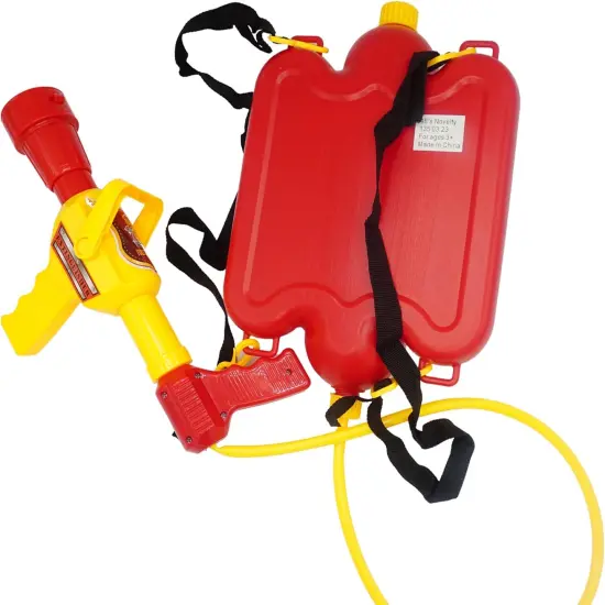 4E's Novelty Firefighter Backpack Water Gun &ndash; Water Soakers for Kids, Tank with Hose Shooter for Outdoor, Pool Play & Fireman Pretend Play {6}