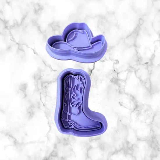 Cowboy Hat and Boot Fondant & Cutter MinI 1.5 {3}