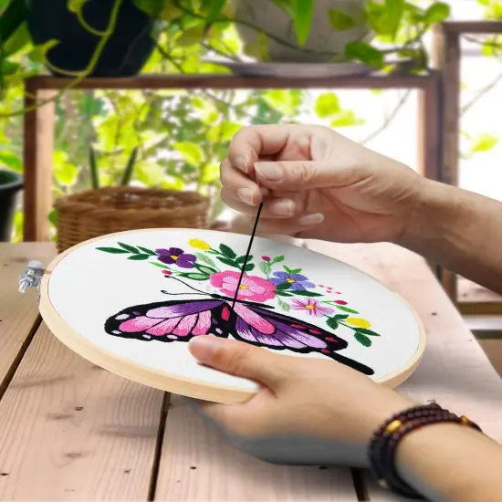 12 Pieces Embroidery Hoops, Bamboo Frame Circle Cross Stitch Hoop Ring Embroidery Hoops Set for Embroidery and Cross Stitch {3}