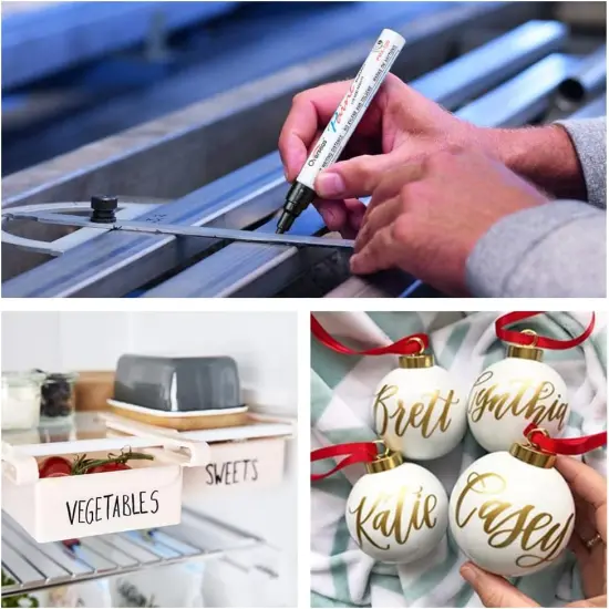 Permanent Paint Pens White Markers - 2 Pack Single color Oil Based Paint Markers {3}