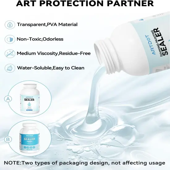 16 oz Diamond Art Sealer Kits for Adults, Large Capacity Glue as Diamond Painting Accessories and Jigsaw Puzzles Tools {5}