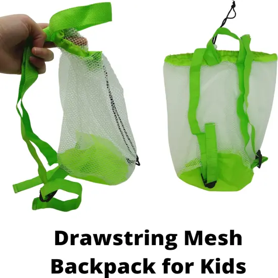 4E's Novelty Kids Beach Toys - 17 Pcs Sand Set w/ Beach Bucket, Shovels, Sand Molds & Mesh Bag {5}