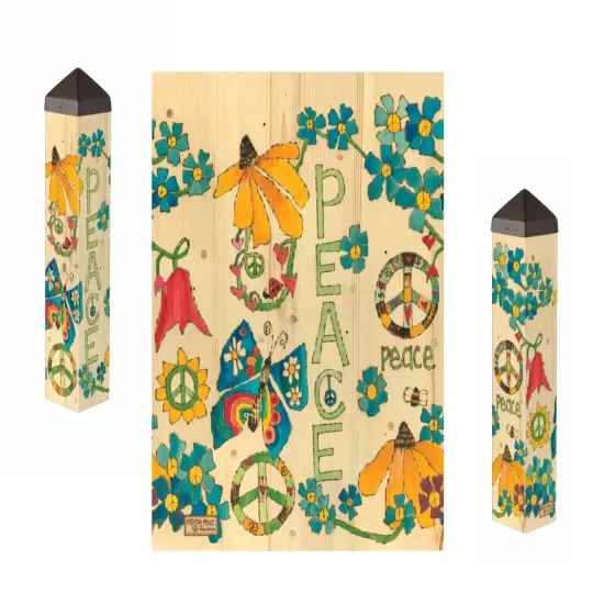 Peace Butterfly Art Pole 20 Inches {1}
