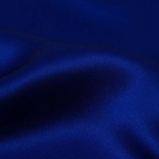 1 Yard Luxury Silk Charmeuse 44" Wide Mazarine Blue Fabric for Bridal & Formal Wear {3}