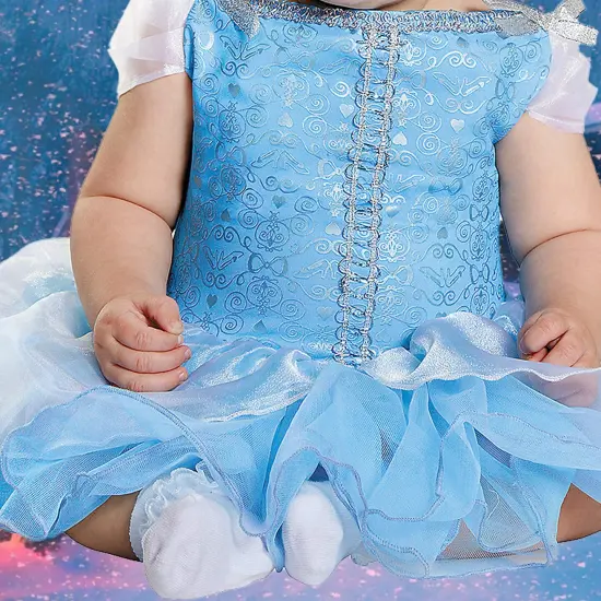 Baby Cinderella Costume with Tutu Onesie and Crown Headband {3}