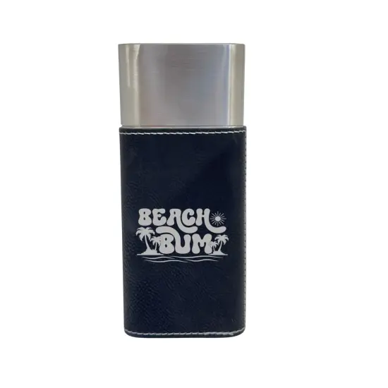 Cigar Case with Cutter - Beach Bum - Leather Rustic/Silver {2}