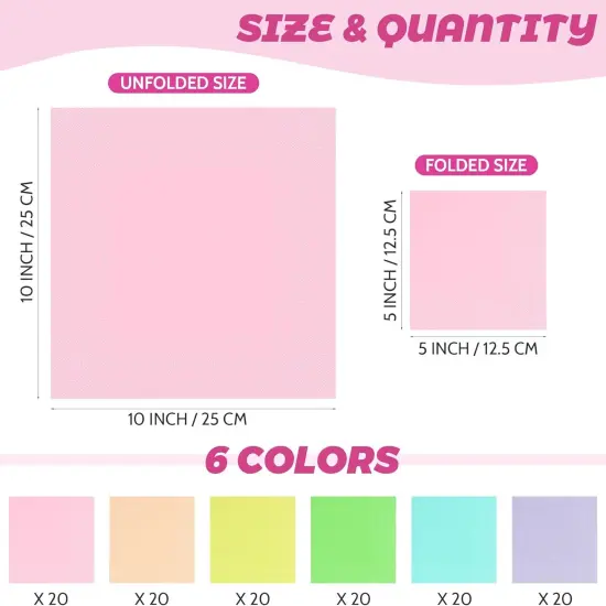 120 Pieces Cocktail Napkin Pastel Rainbow Paper Napkins Beverage Luncheon Paper Napkins 2 Ply for Party Favors, 6 Colors {2}