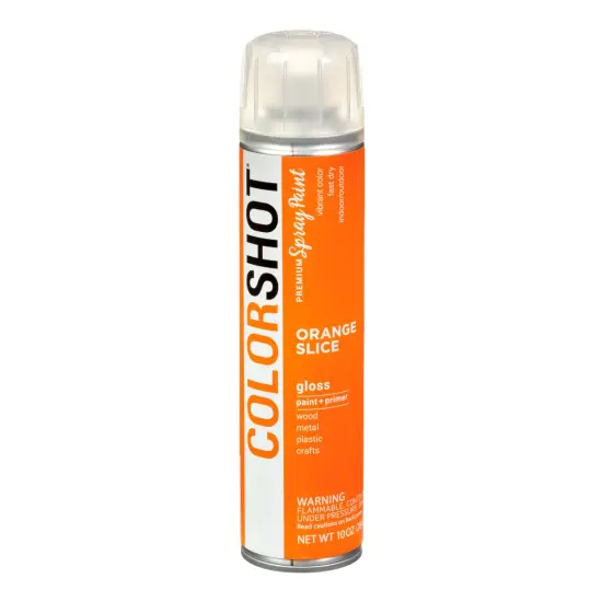COLORSHOT Gloss Spray Paint Orange Slice (Orange) 10 oz. 4 Pack {5}
