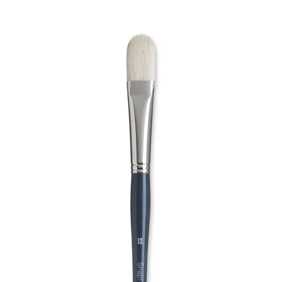Princeton Snap! Natural Bristle Brush - Filbert, Long Handle, Size 12 {1}