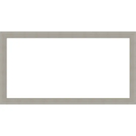 Woodgrain Stripe Framed Dry Erase Magnetic Board Grey {1}