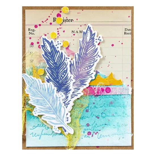 Spellbinders BetterPress Plates & Die Set By Dina Wakley-Feather Dream {4}