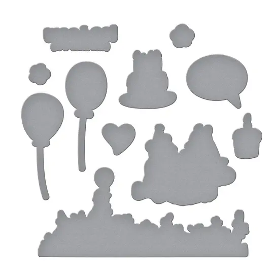 Etched Dies From Say Cheese Classic Pooh Birthday-Make A Wish! {3}