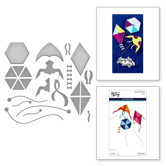 Spellbinders Etched Dies By Simon Hurley-Fly A Kite {6}