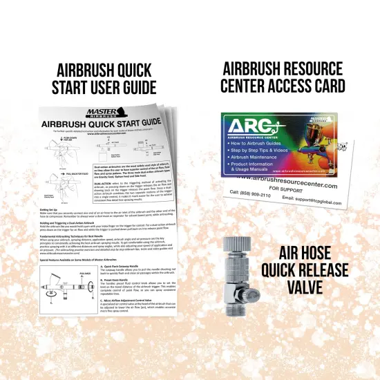 Cool Runner II Dual Fan Air Storage Tank Compressor System with G444 Fine Detail Control Gravity Feed Dual-Action Airbrush with 0.2, 0.3, 0.5mm Tips {6}