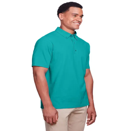 UltraClub&reg; Men's Lakeshore Stretch Cotton Performance Polo Jade {5}
