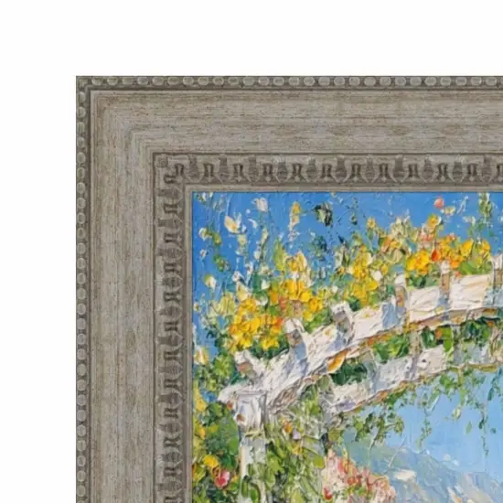 Wide Vintage Silver Traditional Picture Frame 16x16 frame {1}