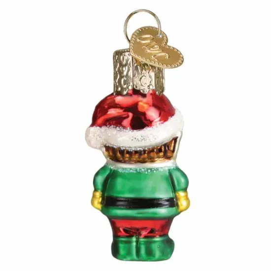 Old World Christmas 2.0 Inch Mini Elf Christmas Tree Ornament , Ornament Santa's Helper Green {2}