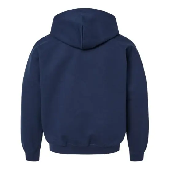 Gildan&reg; Youth Midweight Hooded Turtle Neck Long Sleeve Sweatshirt Navy {2}