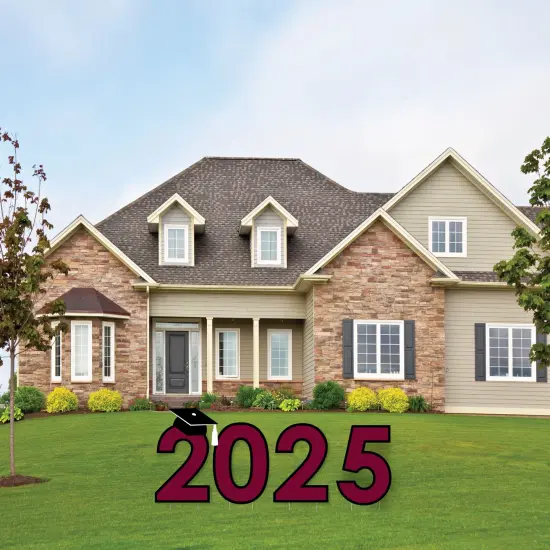 Big Dot of Happiness Maroon 2025 Graduation Party Yard Signs - Outdoor Lawn Decorations - 2025 {4}