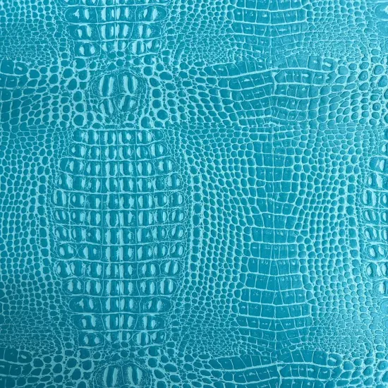 1 Yard Marine Gator Vinyl Fabric Waterproof Anti UV Outdoor Upholstery 54" Width Aqua Blue {1}