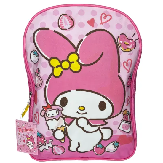 Hello Kitty My Melody 15" Pink School Backpack for Girls {3}
