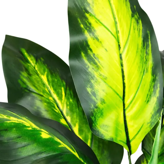 Northlight Wide Leaf Artificial Dieffenbachia Potted Plant - 51" Green {6}