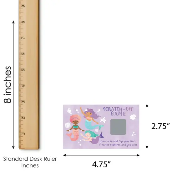 Big Dot of Happiness Mermaid Party Game Scratch Off Cards, Fun Under the Sea Party Activity for Kids, Mermaid Birthday Game for Girls' - 22 Count {6}