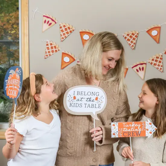 Big Dot of Happiness Funny Happy Thanksgiving - Fall Harvest Party Photo Booth Props Kit - 10 Piece {3}