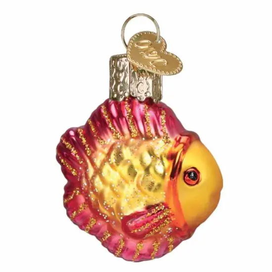Old World Christmas 2.0 Inch Mini Tropical Fish Christmas Tree Ornament , Ornament Ocean Glitter Multicolored {2}