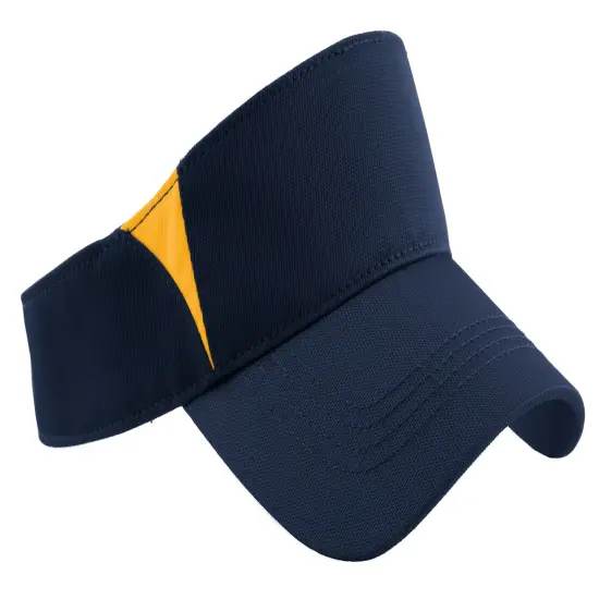 Sport-Tek&reg; Dry Zone Colorblock Visor True Navy/ Gold {1}