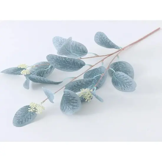 6pcs Artificial Eucalyptus Stems Blue Fake Eucalyptus Leaves Tall Eucalyptus Branches Floral Decorations for Boho Home Decor Flowers Arrangement {2}