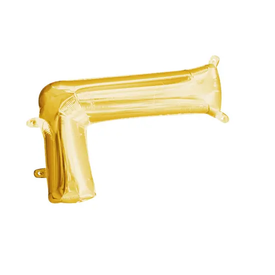 Anagram&reg; 16" Gold Letter L Balloon Air Fill Only Foil Mylar {5}