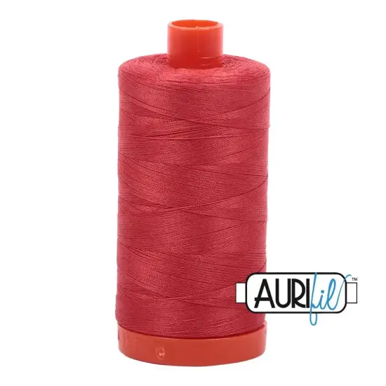 2255 Dark Red Orange Aurifil Cotton 50wt Large Spool {1}