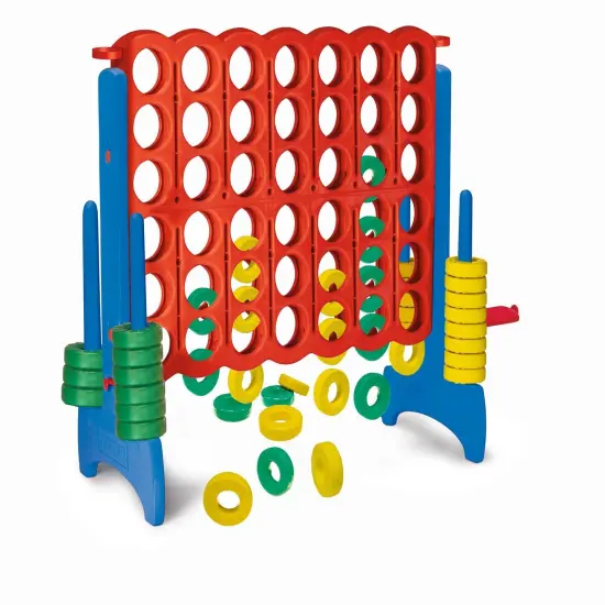 Feber Mega 4 In-Line Game (Primary Color) for Indoor or Outdoor Play {4}