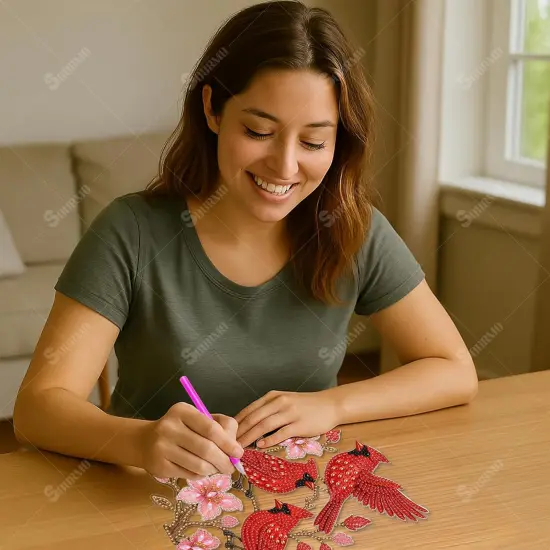 Tabletop Diamond Art Painting Kit Bird {5}