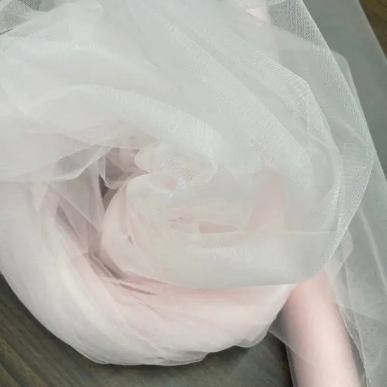 1 Yard 2-Way Stretch Nylon Net Mesh Fabric, 60" Width Lightweight Sheer Mesh for Gowns, Dancewear & Costumes Coral Dark {6}