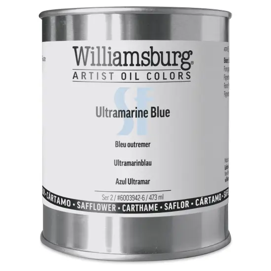 Williamsburg Handmade Safflower Oil Color - Ultramarine Blue, 16 oz can {1}