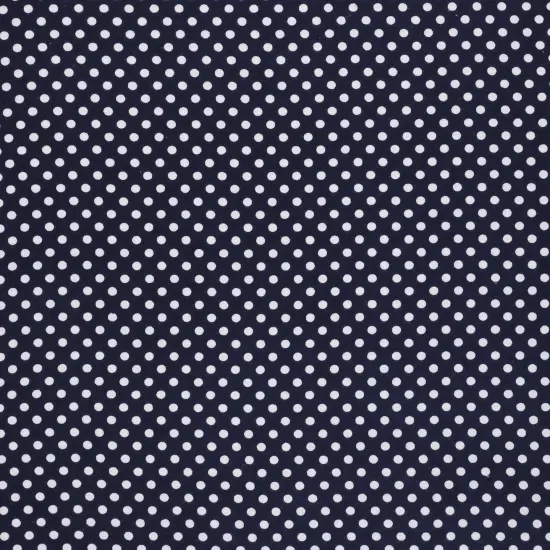 Mook Fabrics Polka Dot Flannel Fabric [43 in. Wide] - By The Yard Navy/White {1}