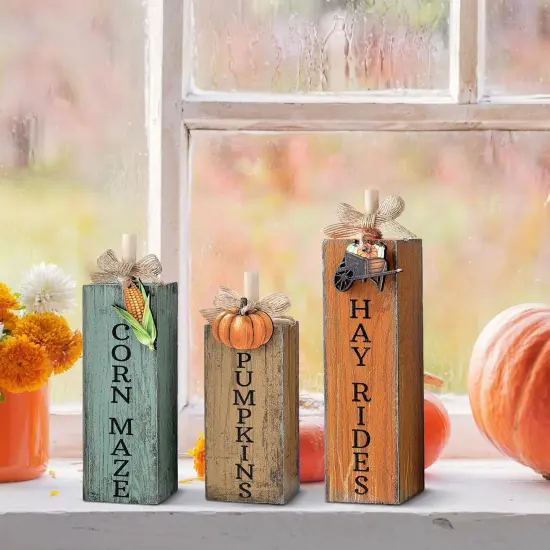 3 Pcs Fall Table Decor Thanksgiving Table Centerpiece {4}