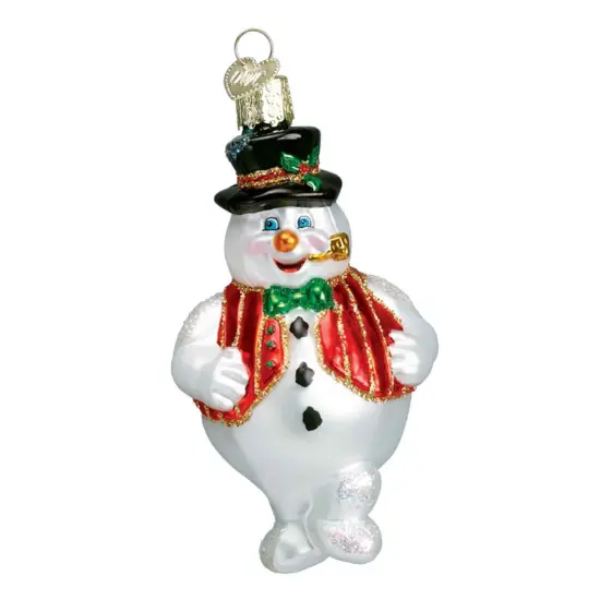 Old World Christmas 4.0 Inch Mr Frosty Tree Ornament , Ornament Snowman Pipe Multicolored {1}