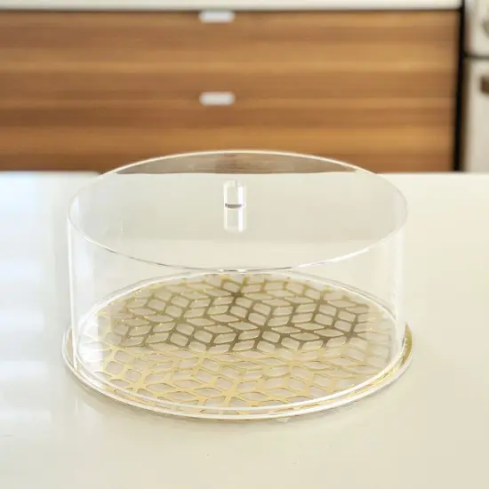 Lucite & Laser Cut Cake Dome {1}