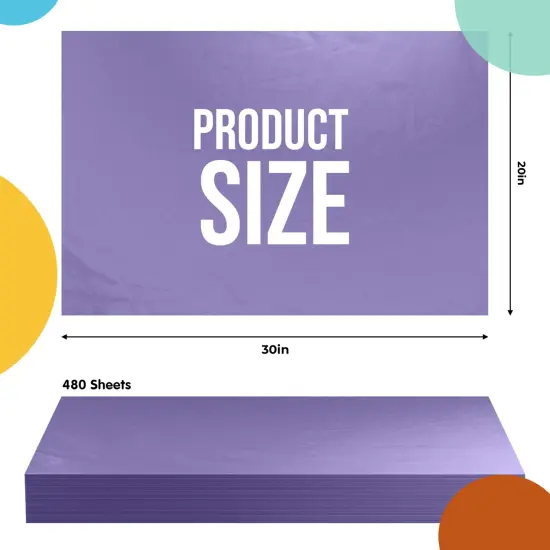 Tissue Paper for Gift Bags -20" X 30" Bulk Tissue Paper Dark Blue 480 Sheets - 10lb Newsprint for Packing, Birthday Gift Box Filler, Packing Supplies for Moving SuppliesPurple {2}
