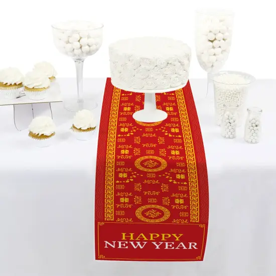 Big Dot of Happiness Lunar New Year Party - Petite Paper Table Runner - 12 x 60 inches {3}