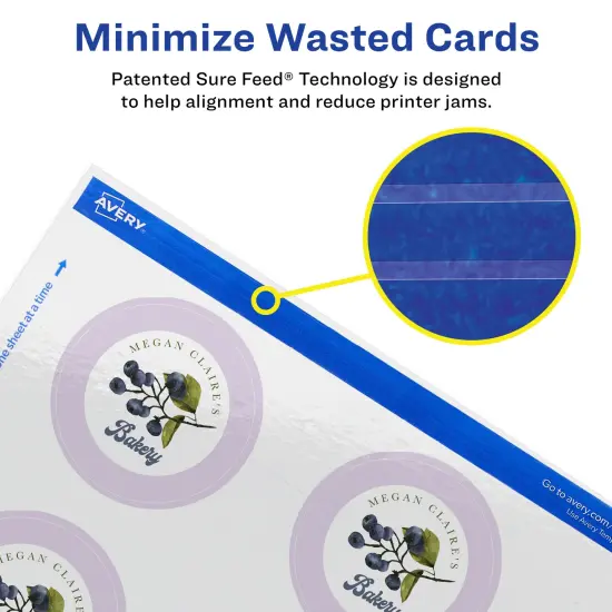 Avery 2" Diameter Round, Glossy White Round Cards {4}