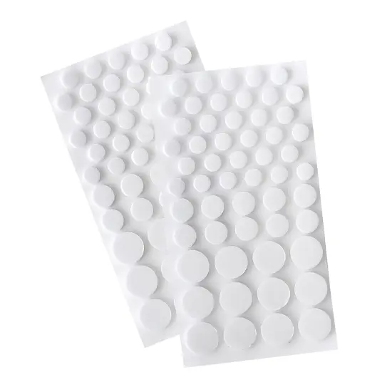 Sticky Thumb Dimensional Adhesive Foam 275/Pkg-White Dots, Assorted Sizes {3}