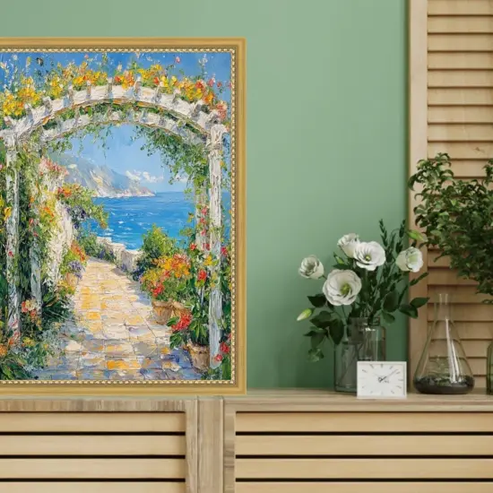 Narrow Bead Antique Gold Picture Frame 32x24 frame {5}